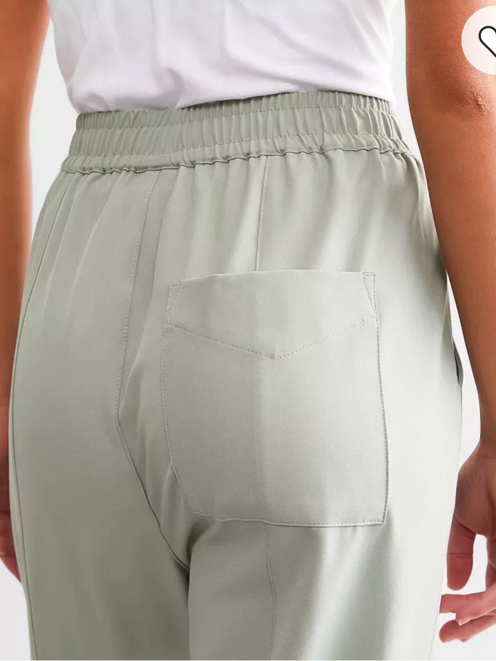 Varley Sage Green Relaxed Track Pants with Elastic Waist - Picture 4 of 9
